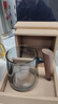 南山先生  清灵玻璃杯带把带盖茶水分离泡茶杯 高颜值耐高温玻璃杯套装简约家用办公加厚防烫大容量喝茶杯 方圆杯-胡桃木 实拍图