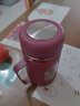玻璃杯办公室办公把手家用大容量手柄水杯男女杯子茶杯男士 红色送茶隔 400ml 实拍图