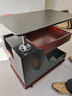 法莎蒂政府补贴客厅边几可移动沙发边桌意式极简边柜小推车茶几置物架 BJ3023【黑+胡桃色】.可移动小推车边几 实拍图