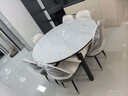 上林春天餐桌轻奢高级感餐桌实木餐桌折叠餐桌家用岩板餐桌#白亮光606四轨 实拍图
