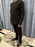 南极人男士保暖内衣加绒加厚套装青年中老年秋衣秋裤男保暖衣裤黑色4XL 实拍图