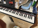 特伦斯电子琴88键成人儿童智能折叠钢琴X61A/V20手卷钢琴键盘乐器 V20典雅黑+专用琴包 实拍图