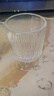 竖纹玻璃高脚杯酸奶冰淇淋杯子高颜值咖啡杯红酒杯 竖纹高脚杯 200ml 1只 实拍图