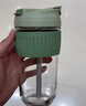 乐扣乐扣（LOCK&LOCK）咖啡杯耐热玻璃水杯子男女学生便携式双饮吸管杯随手杯500ML绿色 实拍图