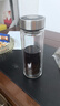 希诺（heenoor）抗菌玻璃杯双层防烫办公车载水杯男高档泡茶杯子XN-9303 360mL 实拍图