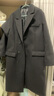 艾梵斯贝新款冬季男士毛呢大衣中长款过膝加厚呢子男款风衣外套韩版潮宽松 黑色(加棉款) L 实拍图