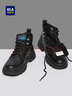 海澜之家HLA马丁靴男士休闲鞋秋冬工装鞋子男HAAGZM4AB70567 黑色加绒40 实拍图