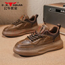 公牛世家男鞋2025秋冬新款透气百搭冲孔休闲板鞋厚底百搭老爹鞋男士运动鞋 实拍图