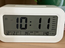 康巴丝（Compas）闹钟夜光聪明灯智能语音报时起床神器自动感光三组闹铃小闹钟儿童学生钟 2139 白色充电款新年礼物 实拍图
