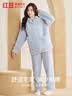 红豆睡衣女珊瑚绒加厚简约情侣款开衫保暖家居服套装 实拍图