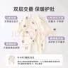 婧麒（JOYNCLEON）婴儿连体衣纯棉长袖款新生儿哈衣男女宝宝春秋无骨爬服婴儿衣服 紫色樱桃 52cm 实拍图