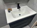 皇生金智能浴室柜陶瓷一体盆洗脸盆柜卫生间卫浴洗漱台简约洗手盆柜组合 轻奢灰+智能镜柜半+陶瓷盆 80cm 实拍图