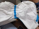 致尔康 防护服一次性连体连帽防粉尘 隔离衣防水养殖场喷漆工作服 蓝条连帽+长靴套3XL 实拍图