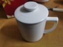 简风范茶杯茶水分离陶瓷泡茶杯带盖办公室内置过滤网男士家用大容量杯子 纯白茶漏杯 500ml 实拍图
