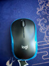 罗技（Logitech）M185鼠标 无线鼠标 办公鼠标 对称鼠标 黑色蓝边 带无线2.4G接收器 实拍图