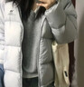 骆驼羽绒服防泼水鸭绒男女加厚户外防寒冬季面包服 浅烟灰 男女同款,7674B S 实拍图