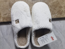 京东京造【厚底防滑】棉拖鞋男士冬季室内居家毛拖保暖半包冬日白40-41 实拍图