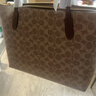 蔻驰（COACH）【品牌直供】女士大号单肩手提托特包棕黄拼棕色CBT20新年礼物 实拍图