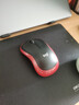 罗技（Logitech）M185鼠标 无线鼠标 办公鼠标 对称鼠标 黑色红边 带无线2.4G接收器 实拍图