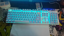 狼蛛（AULA）F2068Pro机械键盘鼠标 全键热插拔 背光 104键有线键鼠三件套装 办公电脑键盘电竞游戏专用 紫浅蓝【键鼠桌垫-三件套】茶轴 实拍图