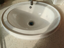 潮窑椭圆形台中盆半嵌入式台上盆洗脸盆洗手盆家用卫生间陶瓷洗面盆 20寸椭圆白色盆 赠送下水 实拍图