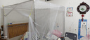 艾薇 蚊帐家用老式帐纱方顶蚊帐三开门  1.8m床 白影月荷【不配支架】 实拍图
