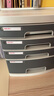 得力（deli）得力4层带锁手拉办公桌书桌桌面收纳盒文件柜抽屉式收纳储物资料柜带索引标签试卷学科分类灰色 实拍图
