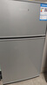 HYUNDAI（韩国现代）小冰箱迷你小型家用冷藏冷冻宿舍出租房办公室双开门二门电冰箱节能省电 68L银【店铺爆款+节能省电】 实拍图