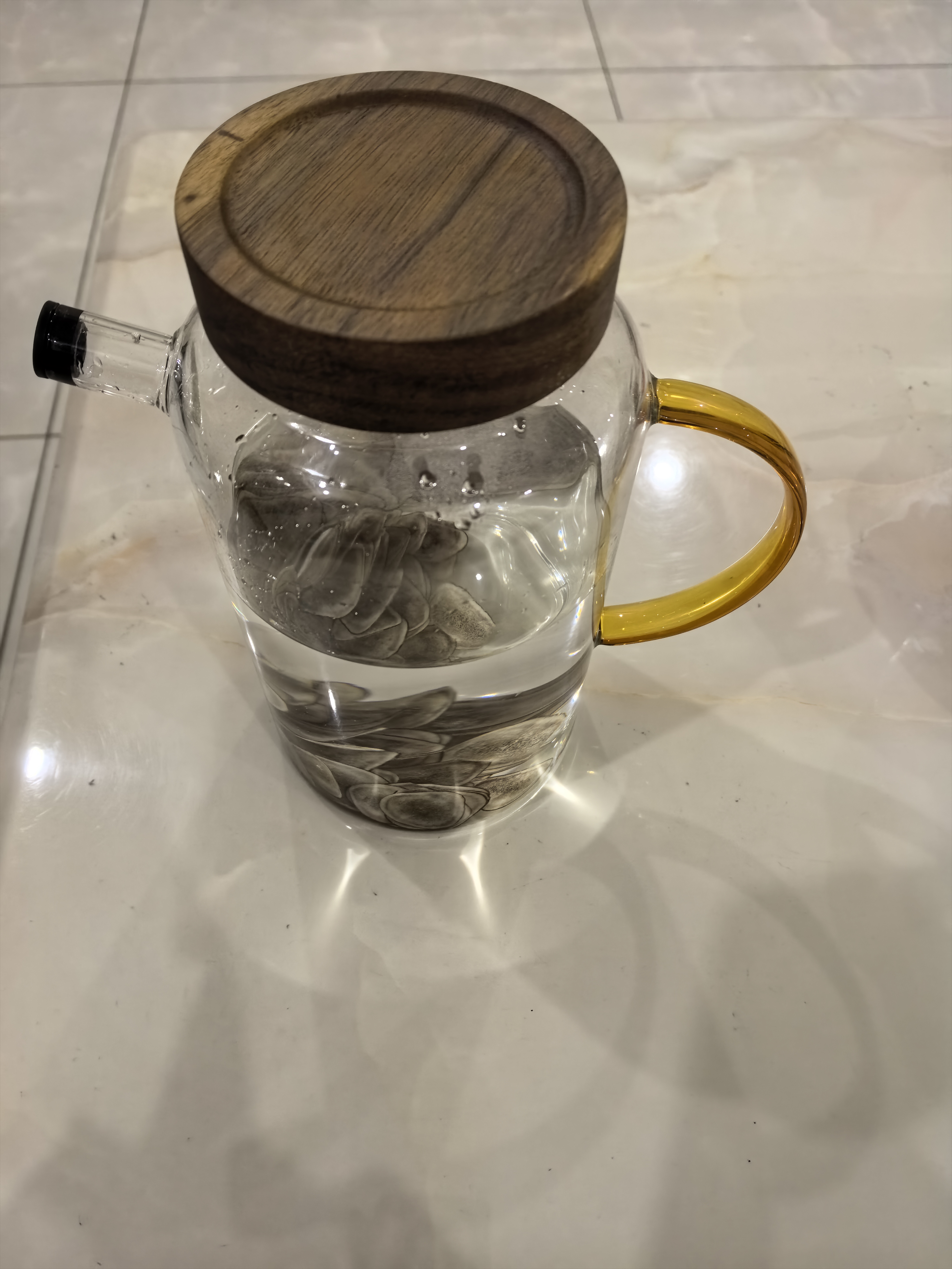 山德堂高硼硅玻璃泡酒专用瓶4斤6斤小容量泡酒容器带提手便携酒壶果酒罐 5斤装单只 (高24cm) 高硼硅加厚耐热玻璃 实拍图