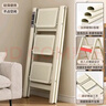 八海鸟家用折叠梯子四步小人字梯加厚加粗简易收纳奶白色多功能室内客厅 实拍图