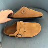 H8真皮勃肯鞋厚底2026年新款情侣男女牛皮博肯凉鞋男士可外穿拖鞋 黄棕【牛皮】高品质 42 实拍图