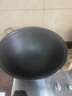 夏老大龟纹生铁锅铸铁炒锅古法无涂层物理不易粘炖锅圆底双耳炒菜锅42cm 实拍图