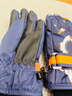牧萌儿童手套滑雪手套男童骑行防水小孩玩雪卡通保暖手套 藏青色 M 实拍图