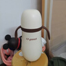 世喜婴儿保温杯小月龄316L不锈钢吸管水杯保温奶瓶棕杯套+鸭嘴6-12月 实拍图