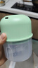 绞肉机小型打蒜器家用绞蒜切蒜器多功能辅食料理机电动蒜泥神器蒜蓉机自动切菜机压蒜器 浅绿色- 0.26L （升级大电机） 实拍图