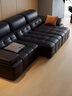 欧派高靠背劳伦斯真皮沙发头层牛皮意式轻奢可调节小户型复古黑色 【三电动功能】3米分体大三人位+德国OKIN电机+零靠墙 旗舰版 l 进口头层S++接触面青皮 实拍图