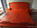 王木匠 红木家具 缅甸花梨（学名：大果紫檀）中式实木双人床 明清古典卧室1.8米大床带床头柜婚床 1.8米大床配2个床头柜 晒单实拍图