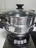 苏泊尔（SUPOR）电蒸锅电炒锅一体电煮锅多功能料理锅电火锅专用锅17L大容量多功能锅不锈钢蒸笼 17L 32cm铸铁底锅+双层不锈钢蒸笼 实拍图