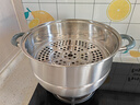 京东京造 蒸锅 大容量304不锈钢汤锅加厚炖蒸煮燃气灶家用 双层30cm 实拍图