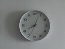 京东京造 木语系列挂钟 钟表挂墙时钟客厅电子钟30cm可可白 实拍图