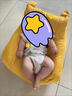 AMI婴儿沙发椅0到6岁小月龄宝宝儿童小沙发小孩坐凳可坐可躺 萌趣蛋黄|久坐不塌 【中号】0-4岁 实拍图