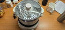 美的（Midea）电煮锅 电火锅 电热锅 电炒锅 分体式可拆洗 2.6L小电锅 学生宿舍多功能锅泡面锅 XZC2088S 配蒸笼 实拍图
