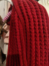 百搭韩版针织毛线红色围巾女2024圣诞冬季高级感新年礼物情侣围脖 针织围巾-酒红色-1个装-保暖 1 实拍图