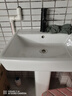 柯鲸 洗手盆方形立柱盆卫生间陶瓷洗手池台盆阳台洗脸盆面盆洗组合 C款立柱盆+下水配件+单冷龙头 实拍图