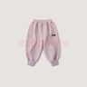 巴厘小猪女宝宝裤子秋冬季加绒保暖裤小女童外穿卫裤蝴蝶结休闲裤儿童长裤 落霞紫 80 实拍图