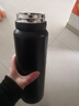 慕馨（moosen）保温杯定制logo开业活动刻字水杯年会礼物实用广告纪念礼品奖品 经典黑【抗菌款】 1100ml 实拍图