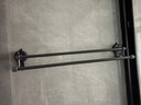 馨沛毛巾架 免打孔浴巾架卫生间浴室厕所挂架太空铝毛巾双杆置物架 实拍图