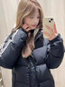 阿迪达斯（adidas）长款羽绒服男女同款鸭绒连帽保暖防风防钻绒潮流外套 L码 实拍图