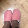 回力日系柔软情侣棉拖秋冬家居室内保暖棉鞋女款HL0006皮红36-37码 实拍图