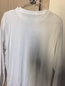 京东京造长袖t恤男5A抑菌新疆棉圆领衣服男装打底衫 白色 L 实拍图